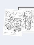 Minecraft Boyama Kitabı (20 Tam Sayfa Resimli Boyama Kitabı), (Poster Hediyeli)