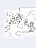 Super Mario Çocuklar İçin Boyama Kitabı (20 Tam Sayfa Resimli Boyama Kitabı)