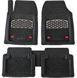 Jeep Grand Cherokee WK 2007 Uyumlu Derin Havuzlu Üniversal Pro Paspas Siyah - Gri 