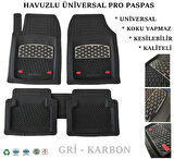 Renault Clio 3 HB 2008 Uyumlu Derin Havuzlu Üniversal Pro Paspas Siyah - Gri 