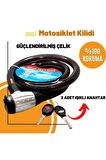 Motosiklet Kilidi Güçlendirilmiş Halat Zincir Kilitler 25x200 