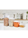 4lü Erzak Kabı Elegant 430ML-900ML-1400ML-1900ML