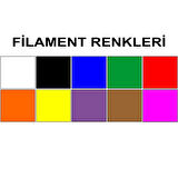 Pembe Renk 3D Kalem + 10 Renk Toplam 100 Metre Pla Filament + Şablon