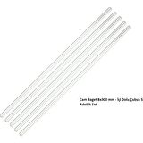 Cam Baget 8X300 mm - Içi Dolu Çubuk - 5 Adetlik Set