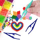 Penset 13 cm Plastik Mavi - Küt Uçlu Dişli Düz Cımbız - 100 Adet Toptan Set