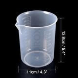 Plastik Beher 1000ml - Kabartma Dereceli Ölçülü Beaker -  Sıfır Ürün - 1 Adet/Paket