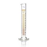 Cam Mezür 100 ml - Dereceli Silindir Sertifikalı - 100% Borosilikat - Altıgen Taban -Taksimat:1.0mL