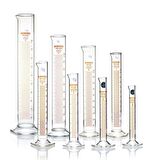 Cam Mezür 100 ml - Dereceli Silindir Sertifikalı - 100% Borosilikat - Altıgen Taban -Taksimat:1.0mL