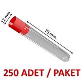 Plastik Test Tüpü Kapaklı 12x75 mm - 5ml -  Santrifüj Tüpü -  250 Adetlik Set