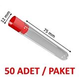 Plastik Test Tüpü Kapaklı 12x75 mm - 5ml -  Santrifüj Tüpü -  50 Adetlik Set