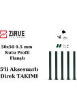50 cm Panel Çit Direği Aksesuarlı (5 Adet)