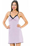 İp Askılı Gecelik Lila