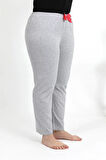 Kadın Pamuklu Büyük Beden Alt Pijama Gri