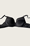 Mikro Kumaş Push Up Dolgulu Balenli Günlük Tek Destekli Sütyen