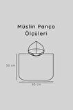Luckka %100 Pamuk Bebek Çocuk Müslin Panço - ZTPANÇO
