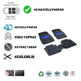 Fiat Egea SW 2015 UYUMLU HAVUZLU ÜNIVERSAL YENİ NESİL PLUS PASPAS SİYAH - MAVİ