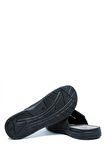 SIB4412 Kifidis-Natura Erkek Çift Bantlı Anatomik Deri Terlik 40-45 Siyah/Black