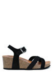 K15009 Kifidis Soft Step Kadın Dolgu Topuklu Mantar Sandalet 36-41