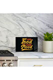 Cam Kesme Tahtası Renkli "Good Food Good Mood" Yazılı