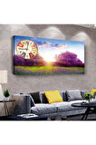 Bahar 100 X 50 Cm Saatli Kanvas Tablo