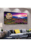 Doğa Manzara 100 X 50 Cm Saatli Kanvas Tablo