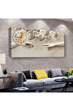 Heykel Sanat 100 X 50 Cm Saatli Kanvas Tablo