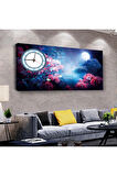Renkli 100 X 50 Cm Saatli Kanvas Tablo