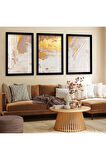 Beyaz Ahşap Çerçeveli Modern Tablo