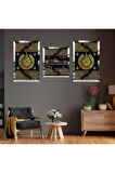 BİSMİLLAHİRRAHMANİRRAHİM DİNİ MODEL PLEKSİ KENAR MDF TABLO VE SAAT SETİ