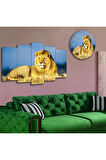 Aslan Mdf Tablo Ve Saat Kombin