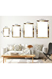 GOLD AYNALI PLEKSİ ÇERÇEVELİ MODERN  SOYUT TABLO