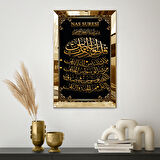 GOLD AYNALI PLEKSİ ÇERÇEVELİ ARAPÇA NAS SURESİ TABLOSU
