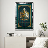 GÜMÜŞ AYNALI PLEKSİ ÇERÇEVELİ LA İLAHE İLLALLAH TABLOSU