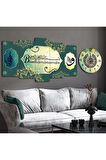 BİSMİLLAHİRRAHMANİRRAHİM DİNİ MODEL MDF TABLO VE SAAT KOMBİN