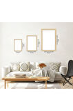 Beyaz Ahşap Çerçeveli Modern Tablo