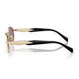 Prada PR 65ZS ZVN20I 55 Kadın Oval Gold Metal Güneş Gözlüğü