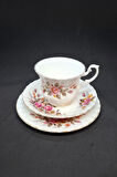 Bone China Viktorya Dönemi Vintage Çay Fincanı 3 Parça 210 ml