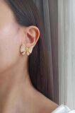 Kadın Özel Tasarım 3 cm Suni İncili Kurdele Model Küpe zyna005