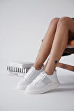 Belinda Premium Comfort Beyaz Taşlı Kadın Sneaker