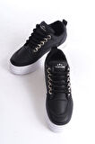 LUNORA Limited Series Siyah Beyaz Ortopedik Kadın Sneaker