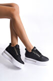 LUNORA Limited Series Siyah Beyaz Ortopedik Kadın Sneaker
