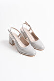 Taila Premium Gri Rugan Kadın Topuklu Ayakkabı