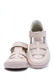 BAR23033 Kifidis Paplus Unisex Çocuk Deri Barefoot Ayakkabı 25-30 Pudra Deri