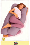 5 Farklı Bölge Destekli Hamile Yastığı Fermuarlı Emzirme Minderi
