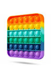 Eğitici Öğretici Çocuk Oyuncaklar Kare Push Pop - Pop It Push Bubble Fidget Özel Pop Duyusal Oyuncak