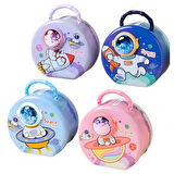 Eğitici Oyuncak Kilitli Metal Yuvarlak Kumbara Kız Erkek Çocuk Eğitici