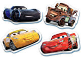 Öğretici Oyuncak KS Baby Puzzle Cars My First Puzzle 4 in 1 Çerçevesiz Kız Erkek Çocuk Eğitici Eğ
