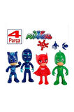Eğitici Öğretici Çocuk Oyuncaklar 4'lü Pjmasks Figür Oyuncakları Pijamaskeliler Figür Seti