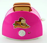 Öğretici Oyuncak Mini Ekmek Kızartma Makinesi Koyu Pembe 1014 Kız Erkek Çocuk Eğitici Eğitici Oyu