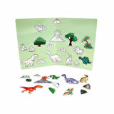 Eğlenceli Oyuncak 83915 Dino World Manyetik Hikaye Oluşturma Kız Erkek Çocuk Eğitici Eğitici Oyunc